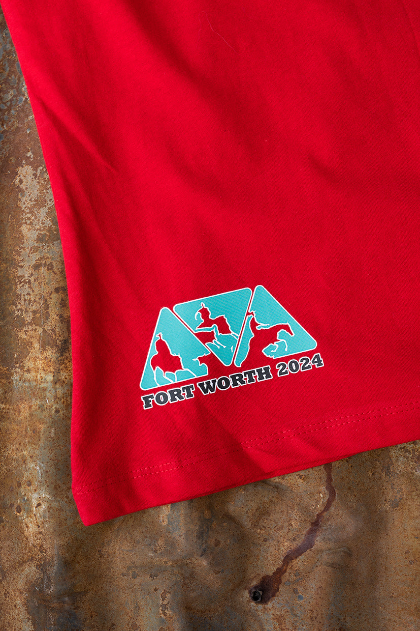 NRCHA COC 2024 Ladies Red Short Sleeve V-neck T-shirt