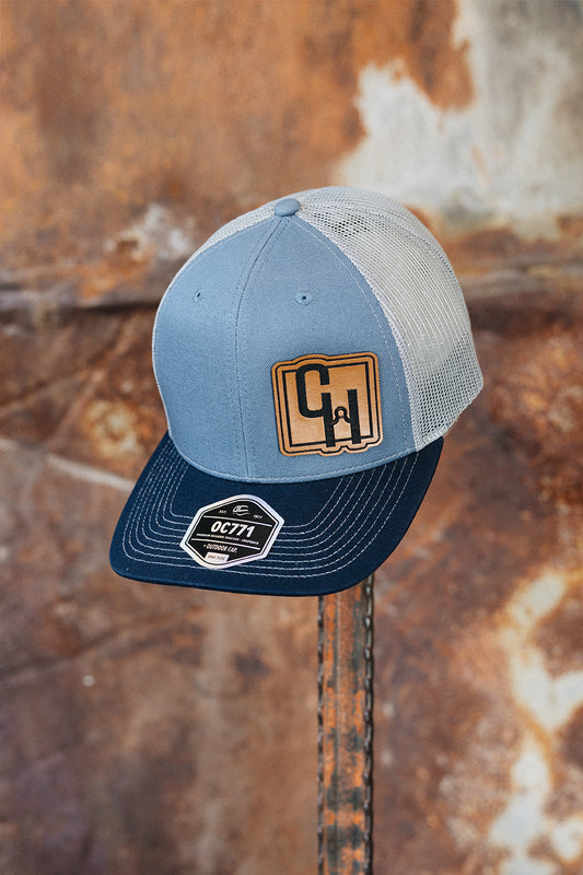 Slate Blue, Navy and Grey Mesh NRCHA Patch Logo Hat