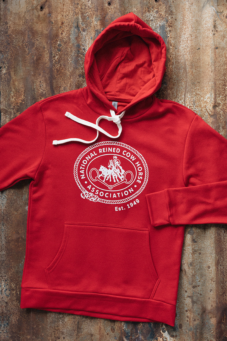 NRCHA Retro Logo Women's Red Hoodie