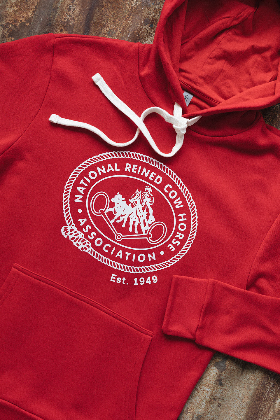 NRCHA Retro Logo Women's Red Hoodie