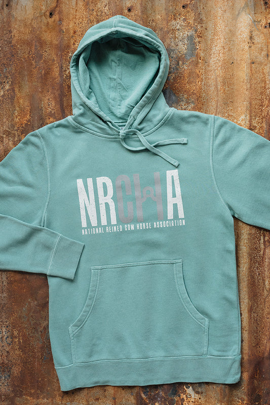 Unisex NRCHA Distressed Logo Pigment Mint Hoodie