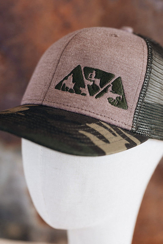 NRCHA Logo Brown and Camo Hat