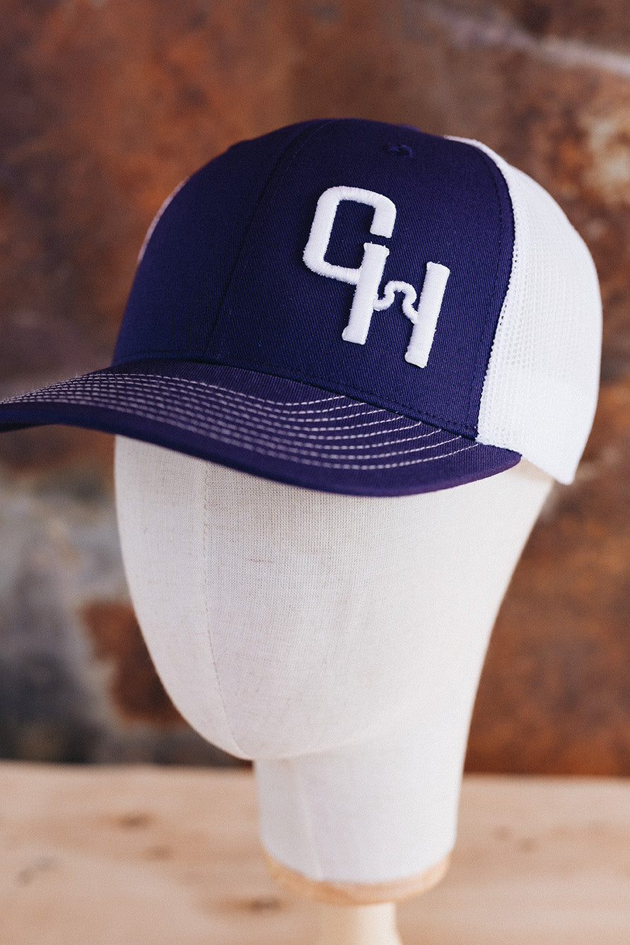 NRCHA "CH" Logo Purple and White Hat