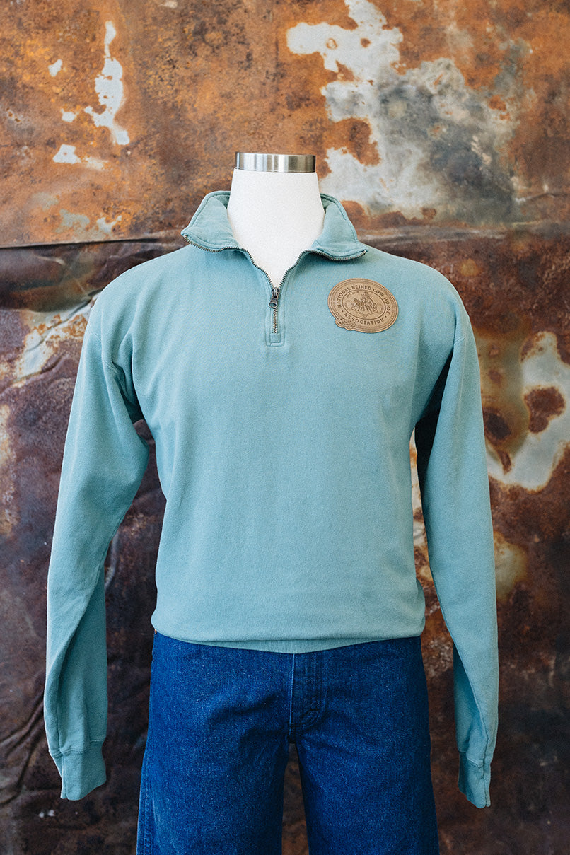 Men's Retro NRCHA Comfort Wash Cyprus Green 1/4 Zip